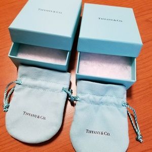 Tiffany Boxes (2) with pouches (2)